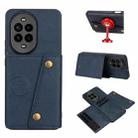 For Huawei nova 13 Pro Double Buckle Card Slots Magnetic Phone Case(Blue) - 1