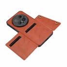 For Huawei Mate 70 Pro / 70 Pro+ Double Buckle Card Slots Magnetic Phone Case(Brown) - 3