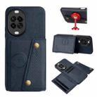 For Huawei nova 14 Pro Double Buckle Card Slots Magnetic Phone Case(Blue) - 1