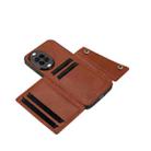 For Huawei nova 14 Pro Double Buckle Card Slots Magnetic Phone Case(Brown) - 3