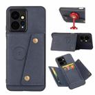 For Xiaomi Redmi Note 12 4G Global Double Buckle Card Slots Magnetic Phone Case(Blue) - 1