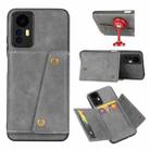For Xiaomi Redmi Note 12S 4G Double Buckle Card Slots Magnetic Phone Case(Grey) - 1