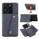 For Xiaomi 13T / Redmi K60 Ultra Double Buckle Card Slots Magnetic Phone Case(Blue) - 1