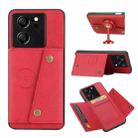 For Xiaomi 13T / Redmi K60 Ultra Double Buckle Card Slots Magnetic Phone Case(Red) - 1