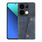 For Xiaomi Redmi Note 13 Pro 4G Global Double Buckle Card Slots Magnetic Phone Case(Blue) - 1