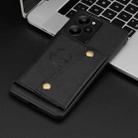 For Xiaomi Redmi 13 4G Global Double Buckle Card Slots Magnetic Phone Case(Black) - 2