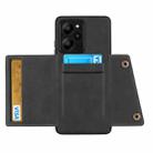 For Xiaomi Redmi 13 4G Global Double Buckle Card Slots Magnetic Phone Case(Black) - 3