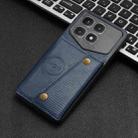 For Xiaomi Redmi K70 Ultra Double Buckle Card Slots Magnetic Phone Case(Blue) - 2