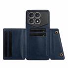 For Xiaomi Redmi K70 Ultra Double Buckle Card Slots Magnetic Phone Case(Blue) - 3