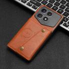 For Xiaomi Redmi K70 Ultra Double Buckle Card Slots Magnetic Phone Case(Brown) - 2