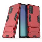 For Samsung Galaxy Note20 PC + TPU Shockproof Protective Case with Holder(Red) - 1