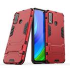 For Huawei P smart 2020 PC + TPU Shockproof Protective Case with Holder(Red) - 1