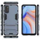 For OPPO Reno4 Pro PC + TPU Shockproof Protective Case with Holder(Navy) - 2