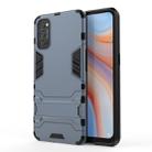 For OPPO Reno4 Pro PC + TPU Shockproof Protective Case with Holder(Navy) - 3