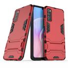 For Huawei Enjoy Z PC + TPU Shockproof Protective Case with Holder(Red) - 1