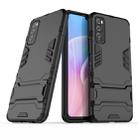 For Huawei Enjoy Z PC + TPU Shockproof Protective Case with Holder(Black) - 1