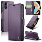 For Realme 10 Pro 5G CaseMe 023 Butterfly Buckle Litchi Texture RFID Anti-theft Leather Phone Case(Pearly Purple) - 1
