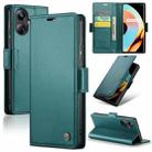 For Realme 10 Pro+ CaseMe 023 Butterfly Buckle Litchi Texture RFID Anti-theft Leather Phone Case(Pearly Blue) - 1