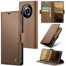For Realme 11 Pro/11 Pro+ CaseMe 023 Butterfly Buckle Litchi Texture RFID Anti-theft Leather Phone Case(Brown) - 1