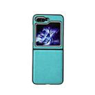 For Samsung Galaxy Z Flip5 Litchi Texture PC +TPU Shockproof Phone Case(Blue) - 1