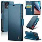 For Motorola Moto G Stylus 5G 2023 CaseMe 023 Butterfly Buckle Litchi Texture RFID Anti-theft Leather Phone Case(Blue) - 1