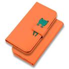 For Motorola Moto G9 Cartoon Buckle Horizontal Flip Leather Phone Case(Orange) - 1