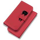 For Motorola Moto G9 Cartoon Buckle Horizontal Flip Leather Phone Case(Red) - 1