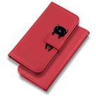For Motorola Moto G9 Play Cartoon Buckle Horizontal Flip Leather Phone Case(Red) - 1