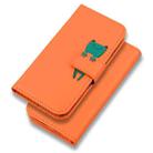 For Motorola Moto G22 Cartoon Buckle Horizontal Flip Leather Phone Case(Orange) - 1
