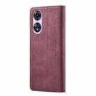 For OPPO A78 5G Global / A1X 5G CaseMe 013 Multifunctional Horizontal Flip Leather Phone Case(Wine Red) - 3