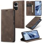 For OPPO Reno10 5G Global／Reno10 Pro Global CaseMe 013 Multifunctional Horizontal Flip Leather Phone Case(Coffee) - 1