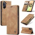 For Realme 10 4G CaseMe 013 Multifunctional Horizontal Flip Leather Phone Case(Brown) - 1