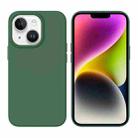 For iPhone 14 Plus Liquid Silicone MagSafe Phone Case(Dark Green) - 1