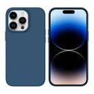 For iPhone 14 Pro Liquid Silicone MagSafe Phone Case(Dark Blue) - 1