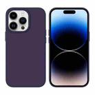 For iPhone 14 Pro Max Liquid Silicone MagSafe Phone Case(Dark Purple) - 1