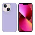For iPhone 13 Liquid Silicone MagSafe Phone Case(Light Purple) - 1