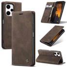 For Xiaomi Poco F5 5G/Redmi Note 12 Turbo 5G CaseMe 013 Multifunctional Horizontal Flip Leather Phone Case(Coffee) - 1