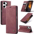 For Xiaomi Poco F5 5G/Redmi Note 12 Turbo 5G CaseMe 013 Multifunctional Horizontal Flip Leather Phone Case(Wine Red) - 1