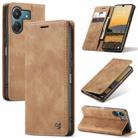 For Xiaomi Redmi 13C 4G Global / 13C 5G CaseMe 013 Multifunctional Horizontal Flip Leather Phone Case(Brown) - 1