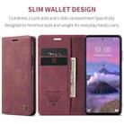 For Xiaomi Redmi 12 4G / 12 5G／Note 12R CaseMe 013 Multifunctional Horizontal Flip Leather Phone Case(Wine Red) - 2