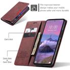 For Xiaomi Redmi 12 4G / 12 5G／Note 12R CaseMe 013 Multifunctional Horizontal Flip Leather Phone Case(Wine Red) - 3