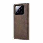 For Xiaomi 14 CaseMe 013 Multifunctional Horizontal Flip Leather Phone Case(Coffee) - 3