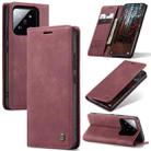 For Xiaomi 14 CaseMe 013 Multifunctional Horizontal Flip Leather Phone Case(Wine Red) - 1