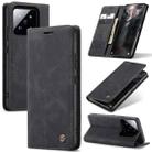 For Xiaomi 14 CaseMe 013 Multifunctional Horizontal Flip Leather Phone Case(Black) - 1