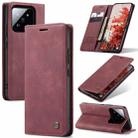 For Xiaomi 14 Pro CaseMe 013 Multifunctional Horizontal Flip Leather Phone Case(Wine Red) - 1