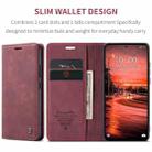 For Xiaomi Redmi Note 13 4G CaseMe 013 Multifunctional Horizontal Flip Leather Phone Case(Wine Red) - 2