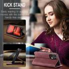 For Xiaomi Redmi Note 13 4G CaseMe 013 Multifunctional Horizontal Flip Leather Phone Case(Wine Red) - 3