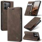 For Xiaomi Redmi Note 13 5G CaseMe 013 Multifunctional Horizontal Flip Leather Phone Case(Coffee) - 1