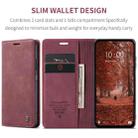 For Xiaomi Redmi Note 13 5G CaseMe 013 Multifunctional Horizontal Flip Leather Phone Case(Wine Red) - 2