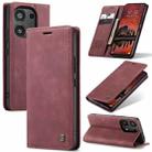 For Xiaomi Redmi Note 13 Pro 4G CaseMe 013 Multifunctional Horizontal Flip Leather Phone Case(Wine Red) - 1